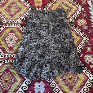 Animal print maxi skirt